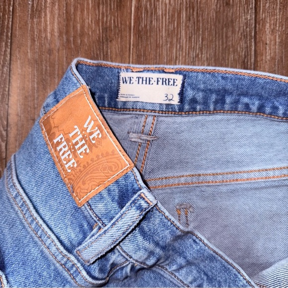 FREE PEOPLE Aiden Slim Flare Jeans Too Cool Blue Bell Botoms - Picture 5 of 9